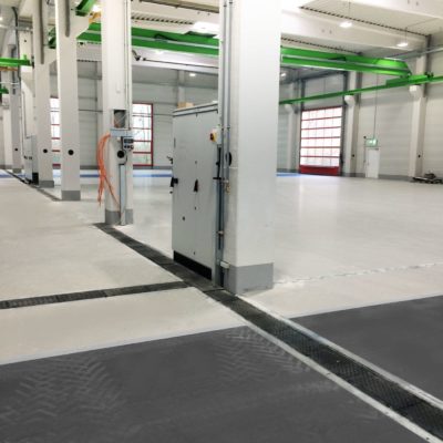 Concrete Cable Trough in Production hall for RULMECA in Aschersleben, Germany